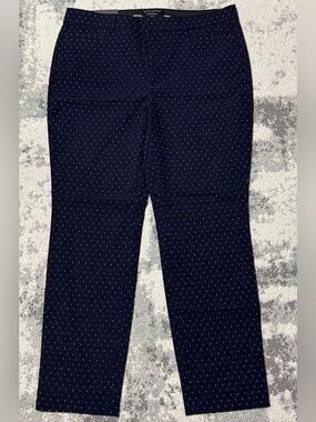 Banana Republic Navy Polka Dot Curvy Fit Pants